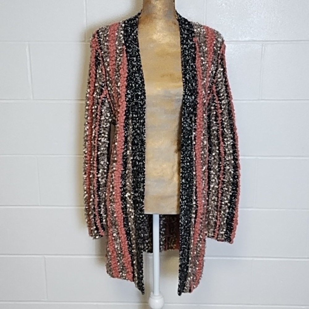 Simply Noelle S/M Open Front Cardigan Boucle Office